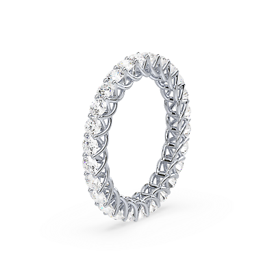 #ad 14K White Gold Trellis Eternity Wedding Ring With Lab Grown Diamonds 1.50 Ctw $1010.65