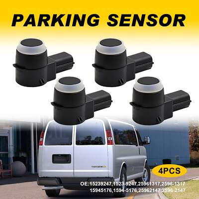 #ad 4X Reverse Backup Parking Park Bumper Assist Sensor For 06 19 GMC Chevy 15239247 $19.99