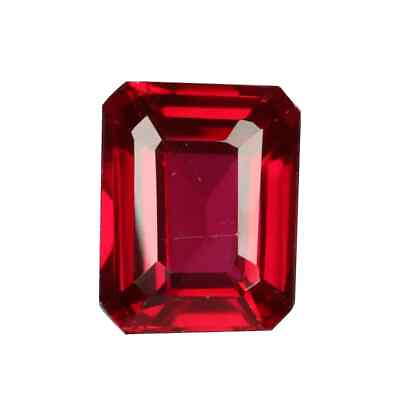 #ad Natural Mozambique Emerald Cut Blood Red Ruby Certified 6.00Ct Loose Gemstone AK $13.60