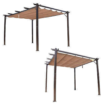 #ad Outdoor Pergola Gazebo Backyard Canopy Cover Adjustable Sunshade $279.99