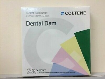 #ad Coltene Whaledent Dental Rubber Dam Sheets Non Latex Extra Strength Size 5X5 . $61.99