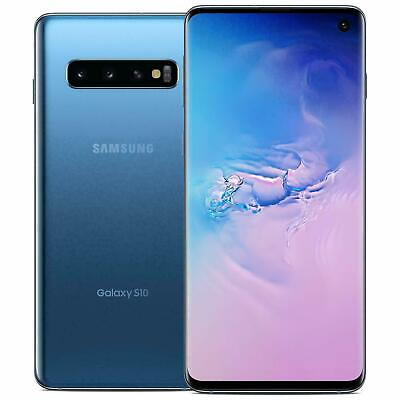 #ad Samsung Galaxy S10 SM G973U1 Factory Unlocked 128GB Prism Blue Good Heavy Burn $99.99