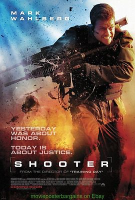 #ad SHOOTER MOVIE POSTER Original DS 27x40 International Style MARK WAHLBERG $28.15