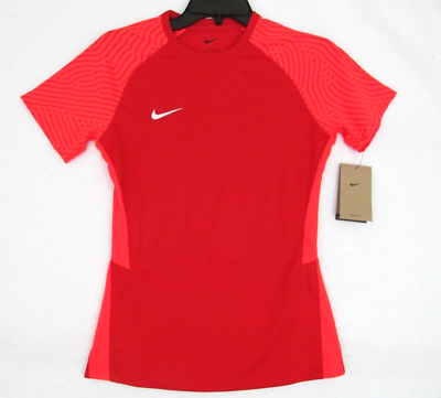 #ad Nike Dri Fit Strike Soccer Gym Top Size XS Lightweight Comfort Fit Stretch Red $17.99