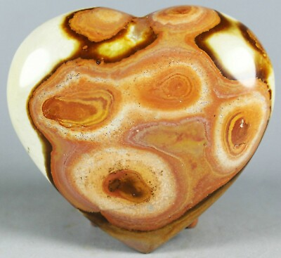 #ad NATURAL POLISHED POLYCHROME JASPER HEART From Madagascar $27.77