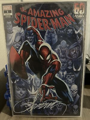 #ad AMAZING SPIDERMAN 1 J SCOTT CAMPBELl COVER A VARIANT SIGNED COA NM #0427 $80.00