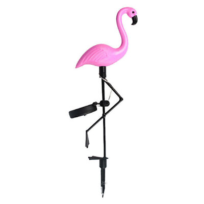 #ad Solar Powered Pink Flamingo Shape Outdoor Garden Light Ornament Lawn Path Lamp $13.61
