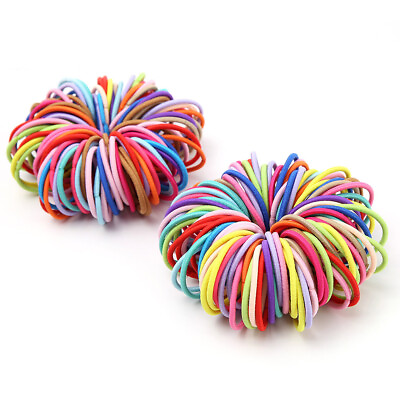 #ad 10Pcs Colour Kids Elastic Tiny Hair Tie Rubber Band Rope Ring Ponytail Holder C $0.99