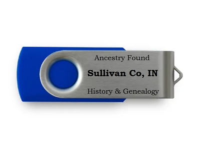 #ad SULLIVAN County Co Indiana IN History amp; Genealogy Books USB FLASH DRIVE $9.85