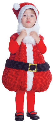 #ad Santa Claus Infant Costume Red Plush Swirl Fur Body Underwraps Toddler $27.95