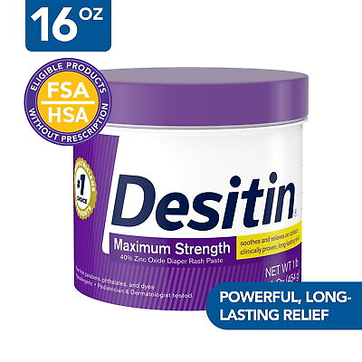 #ad Desitin Maximum Strength Baby Diaper Rash Cream with Zinc Oxide 16 oz $19.48