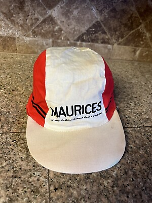 #ad Vintage 1970s Maurices Fashion Clothing Stretch Fit Cap Hat Warning Do Not Pass $9.95