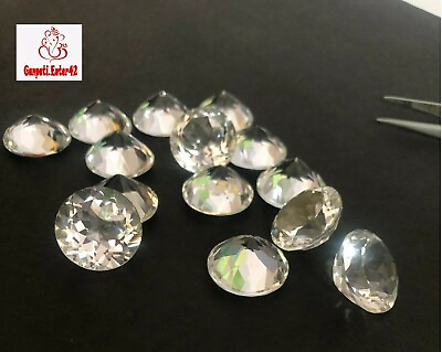 #ad Natural Crystal Faceted Round Cut 14x14 MM Calibrated Size Loose Gemstone E $23.20
