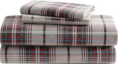 #ad Queen Sheets Cotton Flannel Bedding Set Brushed for Extra Softness $45.70