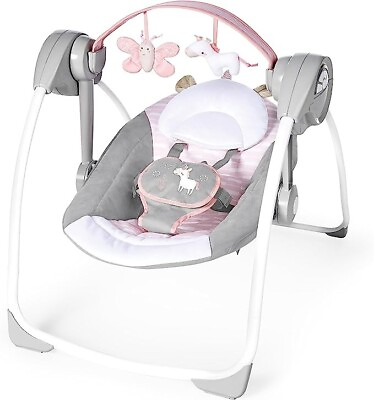 #ad Ingenuity Comfort 2 Go Compact Portable 6 Speed Baby Swing with Music Folds for $73.43