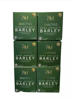 #ad Mix 6 Boxes IAM Amazing Pure Organic Barley Power Drink 60 Sachet $49.81