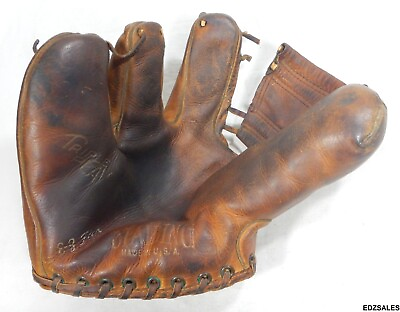 #ad #ad Spalding Vintage Triple Play Leather Baseball Glove Mitt $100.00