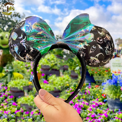 #ad Loungefly Minnie Ears Clear Bow Headband Disney Parks Nightmare Before Christmas $20.49