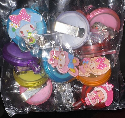 #ad ID Badge Holder Retractable Real Hello Kitty Lot $29.00