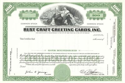 #ad Rust Craft Greeting Cards Inc. 1969 Specimen Stock Certificate Specimen Sto $79.00