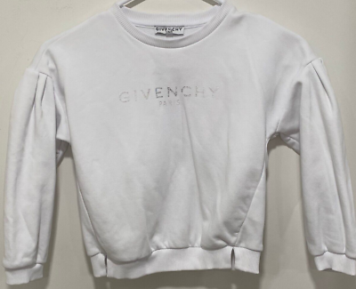 #ad Givenchy Kids Logo Print White Cotton Sweatshirt Size 6 Originally $253 $129.00