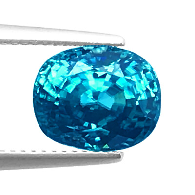 #ad Blue Zircon 8.47ct Flawless Look aaa blue color 100%natural earth mined Cambodia $1215.25