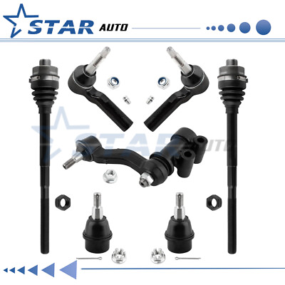 #ad 7pcs Front Lower Ball Joints Inner amp;Outer Tie Rods for 2011 2019 Chevy Silverado $110.99