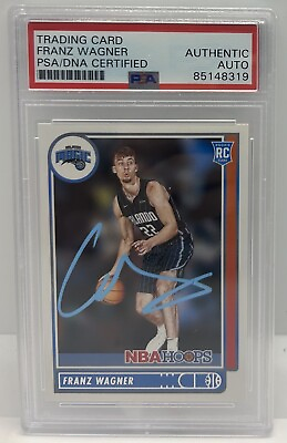 #ad Franz Wagner 2021 Panini NBA Hoops Rookie RC PSA DNA Cetrtified Authentic Auto $74.99