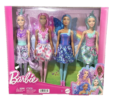 #ad Barbie Fairytale Unicorn Fairy Doll Set New in box J10 $29.99