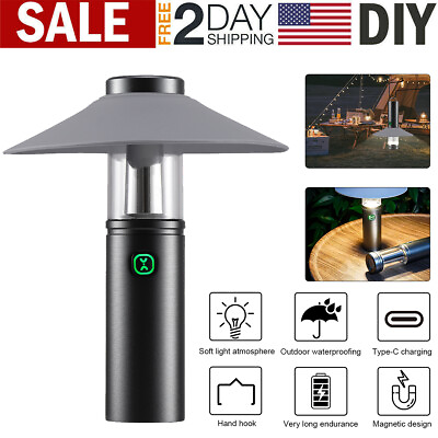#ad Portable LED Camping Tent Torch Light Magnetic Hanging USB Rechargeable Hiking $12.58
