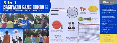 #ad 5 in 1 Backyard Game Combo Set: Volleyball Badminton Torpedo Footballamp; More $4.18