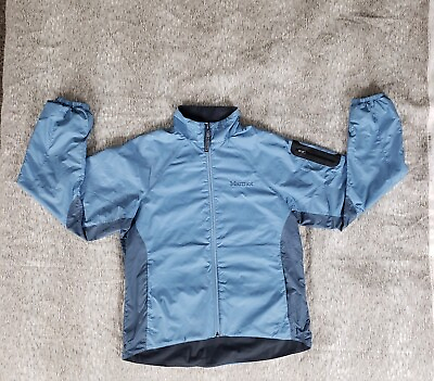 #ad Marmot Womens Size Medium Blue Soft Shell Full Zip Up Jacket $19.98