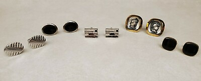 #ad Vintage Cufflinks Lot of 5 Pairs Anson Hickok Unbranded Goldtone amp; Silvertone $24.80