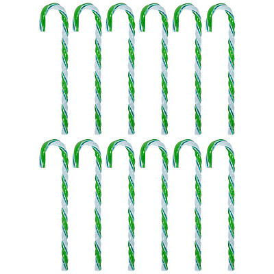 #ad Northlight 12ct Green and White Twist Candy Cane Christmas Ornaments 6quot; $11.49