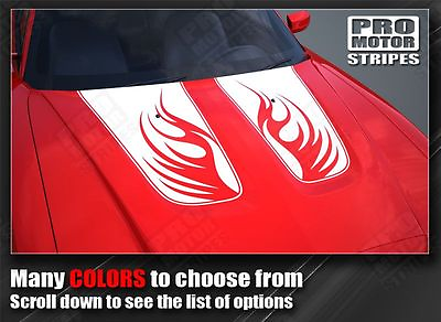 #ad Dodge Charger 2011 2014 Fire Wings Hood Stripes Decals Choose Color $59.50