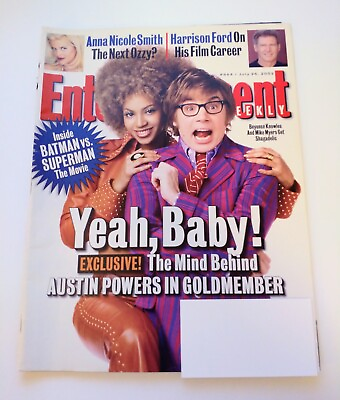 #ad Entertainment Weekly July 26 2002 Austin Powers 3 Beyoncé Harrison Ford $13.99