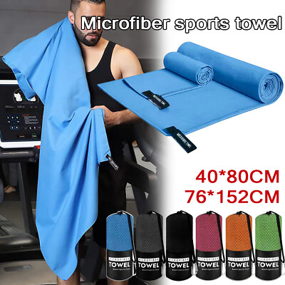 #ad Microfiber Towel Absorbent Quick Dry for Sports Gym Beach Swim Travel Camping US $15.87