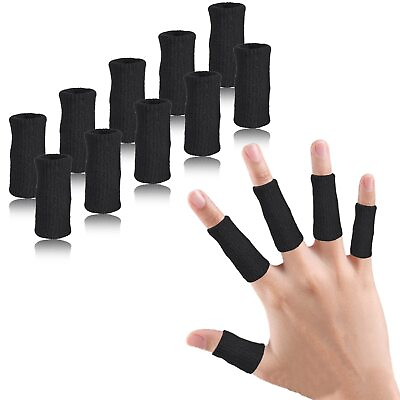 #ad 10Pcs Finger Compression Sleeves Support Finger Sleeve Protectors Cots Thumb... $14.66