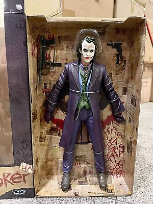 #ad NECA The Dark Knight Joker 1 4 Scale 18 Inch Heath Ledger Batman Action Figure $118.75