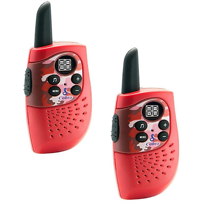 #ad Cobra Kids Walkie Talkie 2 Way Radios Toy with 16 mile range wireless Pair Red $10.00