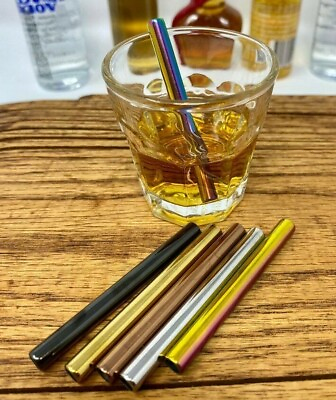 #ad SHORT STAINLESS STEEL STRAW SNUFF PARTY $14.50