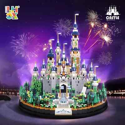 #ad 3600 Piece Disney Magic Castle Princess and Prince Building Blocks Set $53.97