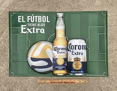 #ad 🔥 Corona Soccer Futbol Cerveza Metal beer Tin Bar Mancave Classic Sign $35.00