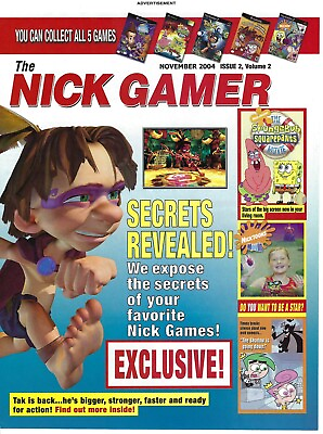 #ad #ad 2004 Nickelodeon Nick Gamer November Secrets Revealed Retro Print Ad Poster $14.90