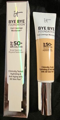 #ad IT Cosmetics Bye Bye Foundation SPF 50 Full Coverage Moisturizer Medium Tan $17.99