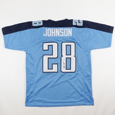 #ad Chris Johnson Signed Tennessee Titans Custom Football Jersey w COA $71.40