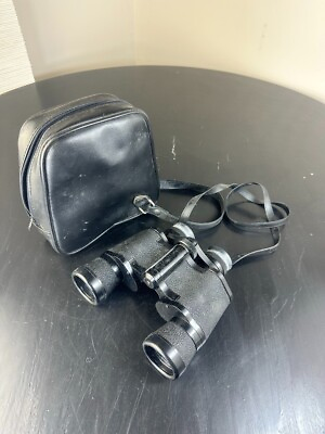 #ad Vintage Traq 7x35 coated optics Binoculars amp; Leather Travel Case $29.25