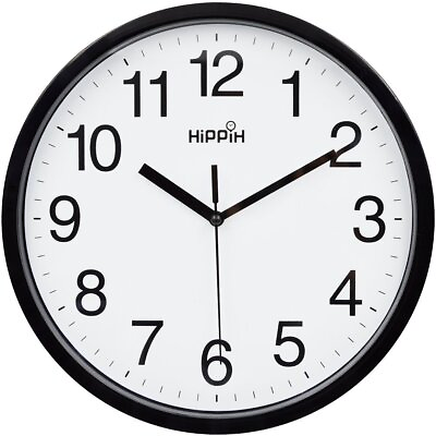 #ad Large Wall Clock Silent Indoor Outdoor Battery Powered Analog Office Home School $14.16