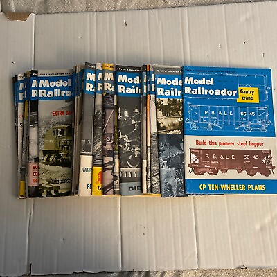 #ad Lot of 26 Vintage Model Railroader Magazine Issues Early 1960s $130.00