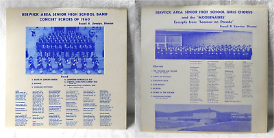 #ad 1960 Berwick PA Area Senior High School Band amp; Girls Chorus LP Vinyl Record Mint $74.95